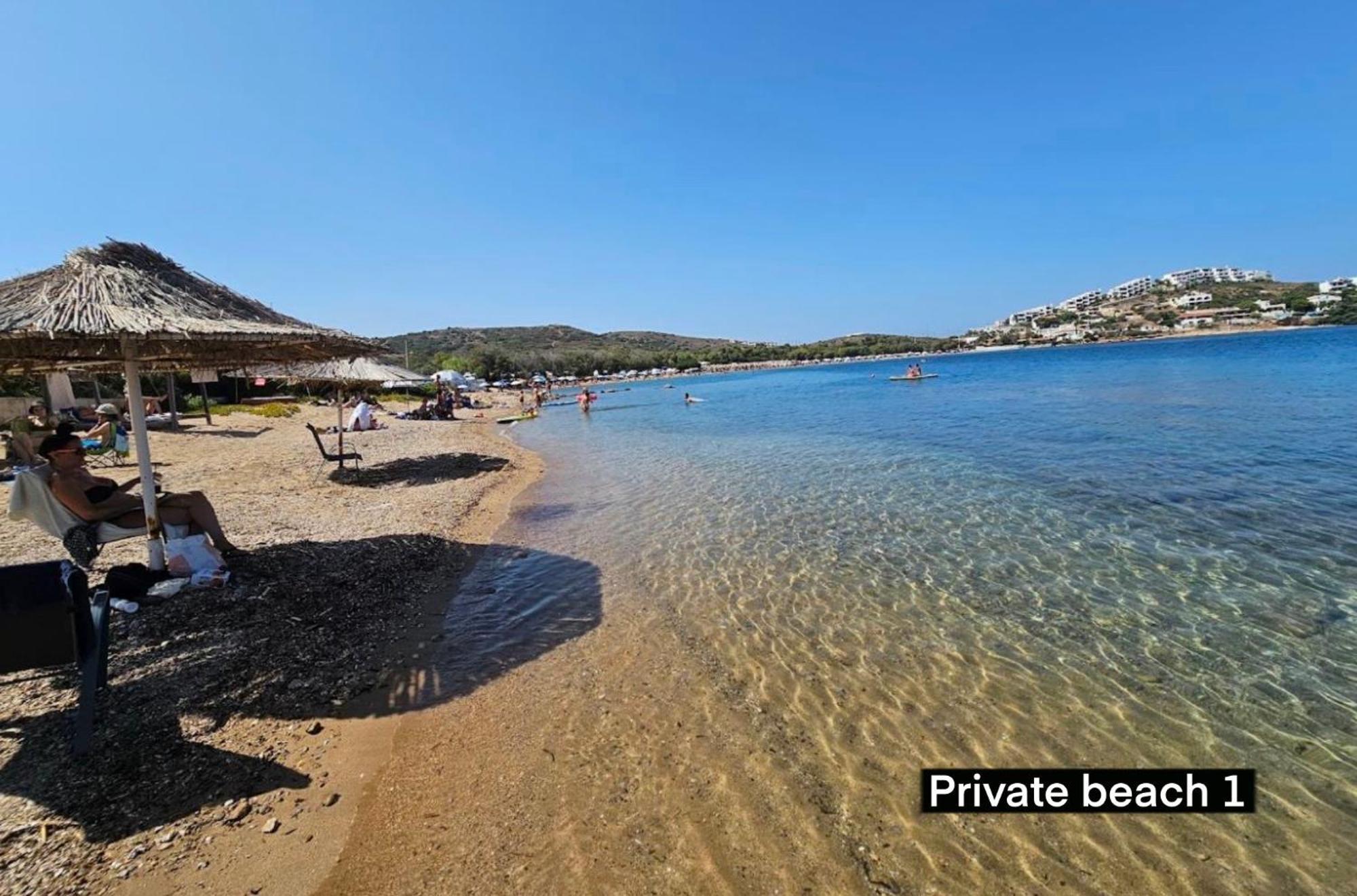 Sounio - Waterfront Luxury Spa Villa Pounta Zeza 170 Sqm On Private Beach Sunion Exteriör bild